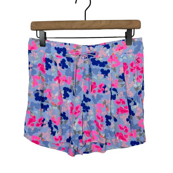 Joules | Yacht Crepe Bright Smudge Floral Print Pull On Elastic Soft Comfy Short - Picture 4 of 9